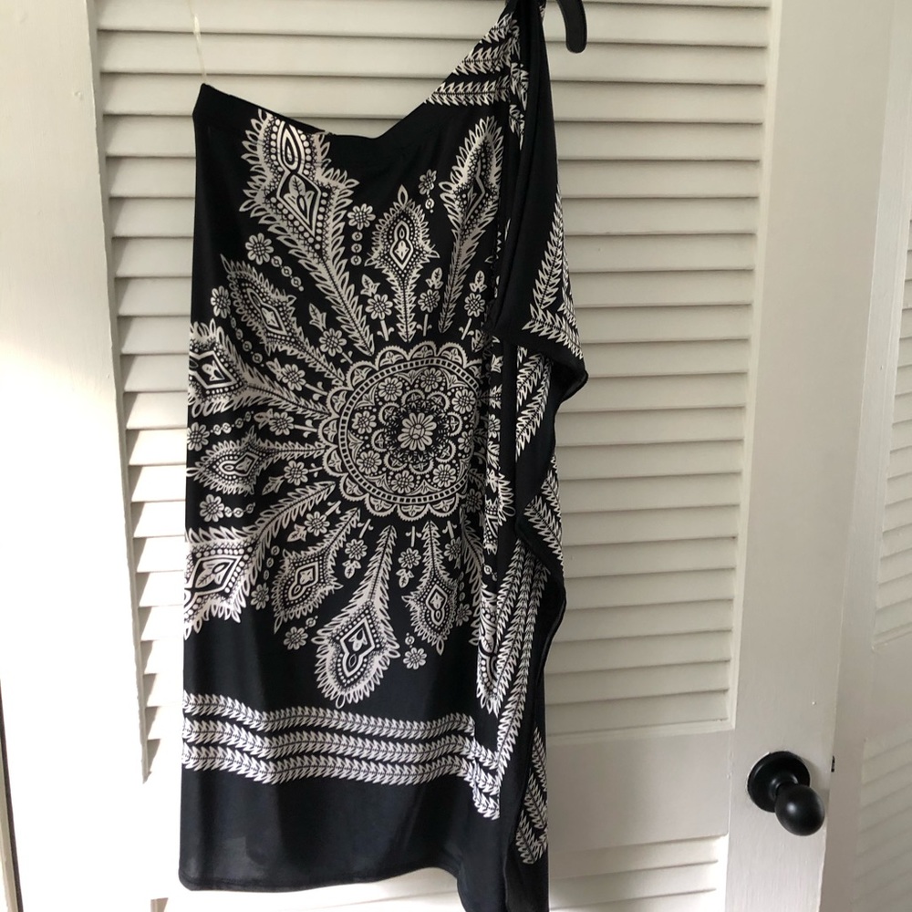 Asymmetrical off shoulder dress